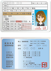 運転免許証と健康保険証